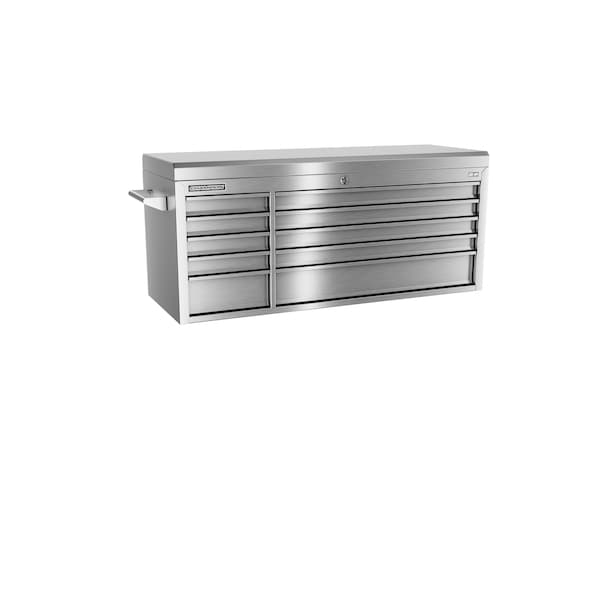 Champion Tool Storage FMPro Plus SST Top Chest, 10 Drawer, Silver, Stainless Steel, 54 in W x 20 in D FMPS5410TC - main